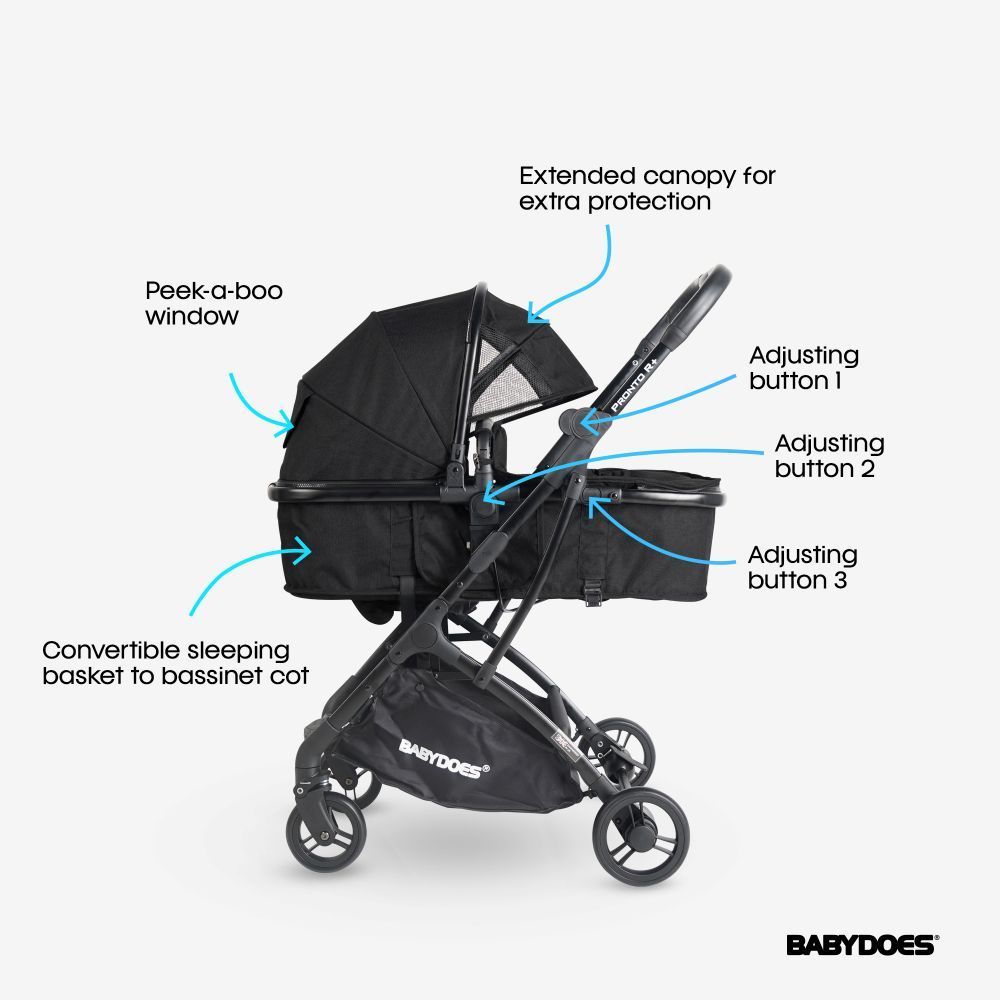 Stroller Dua Arah Babydoes Pronto R, Pronto R+ Plus, Pronto RTS + Carseat