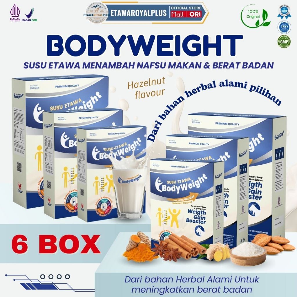 

Susu Etawa Penggemuk Badan Terbaik BodyWeight Susu Kambing Etawa untuk Meningkatkan keinginan nafsu makan Paket 6 Box Kemasan 250gr