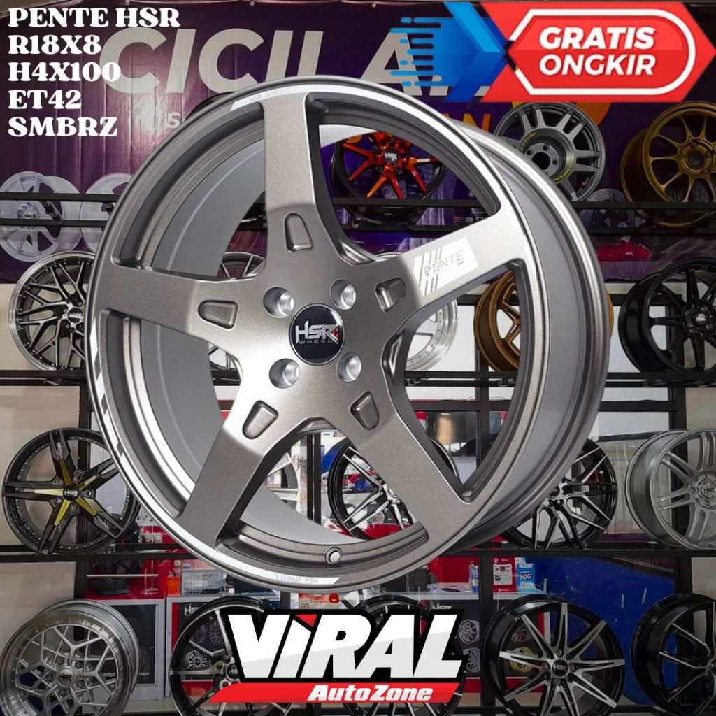 Velg Mobil Ring 18 HSR PENTE R18 UNTUK RAIZE , ROCKY , COROLLA , LANCER
