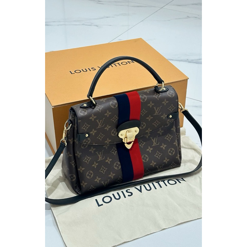 (Tas LV) Louis Vuitton Georges MM Monogram Canvas 2018 Satchel (100% Asli Original)