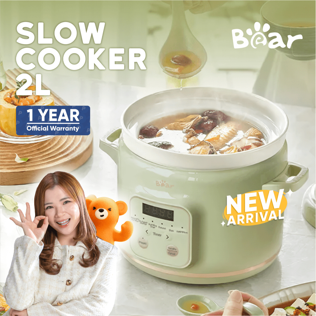 Makassar - Bear Slow Cooker 2L Ceramic | Panci Keramik SC-4H20Q | Baby & Family Food Maker | MPASI C