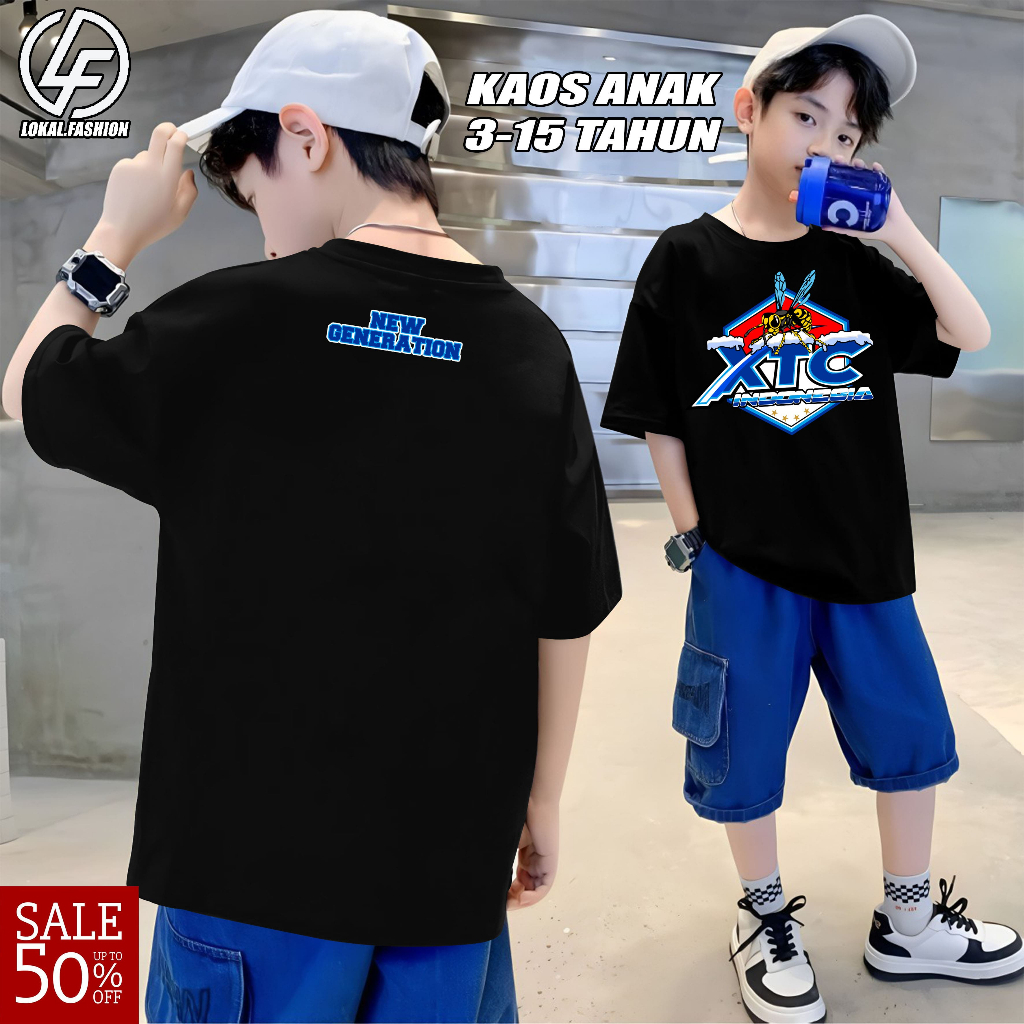 Kaos Anak XTC NEW GENERATION | Kaos Baju T-shirt Anak XTC Fullprint | Baju Anak XTC | T-shirt Anak X