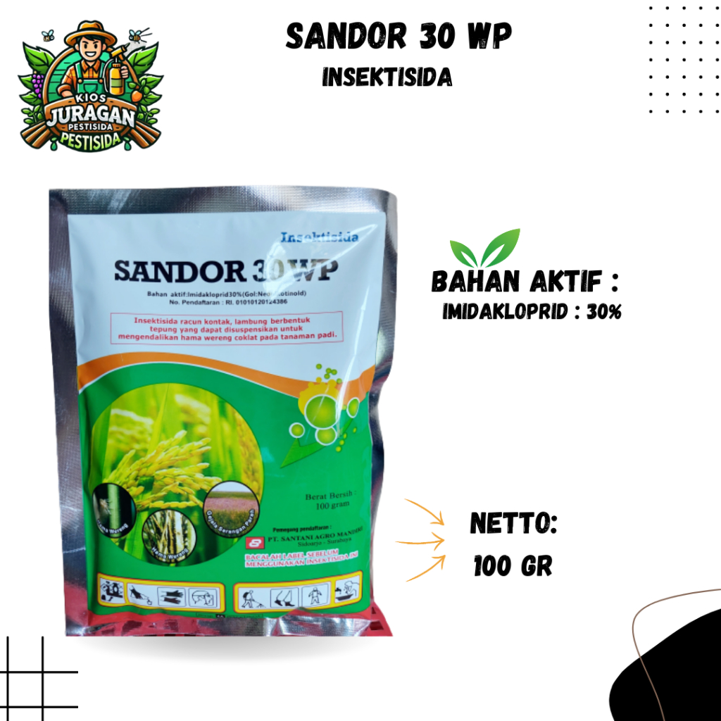 SANDOR 30WP 100GRAM INSEKTISIDA IMIDAKLOPRID