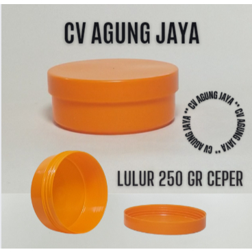 Pot Lulur 250 Gr Ceper Orange / Pot Lulur / Pot Plastik / Cosmetic / Pot / Lulur / Pot 250 Gr