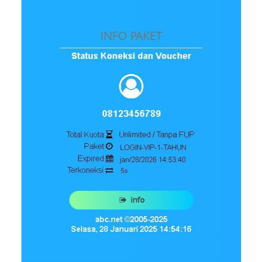 Remote Mikhmon Online Server PHP - Pertahun