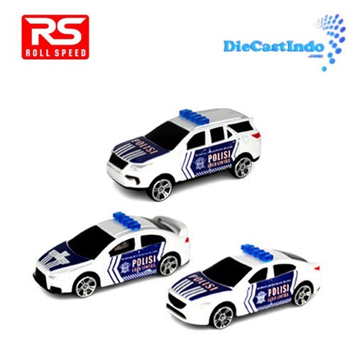 Diecast Metal RS Roll Speed 1:64 Mobil Polisi PJR, SABHARA dan Mobil Indonesia