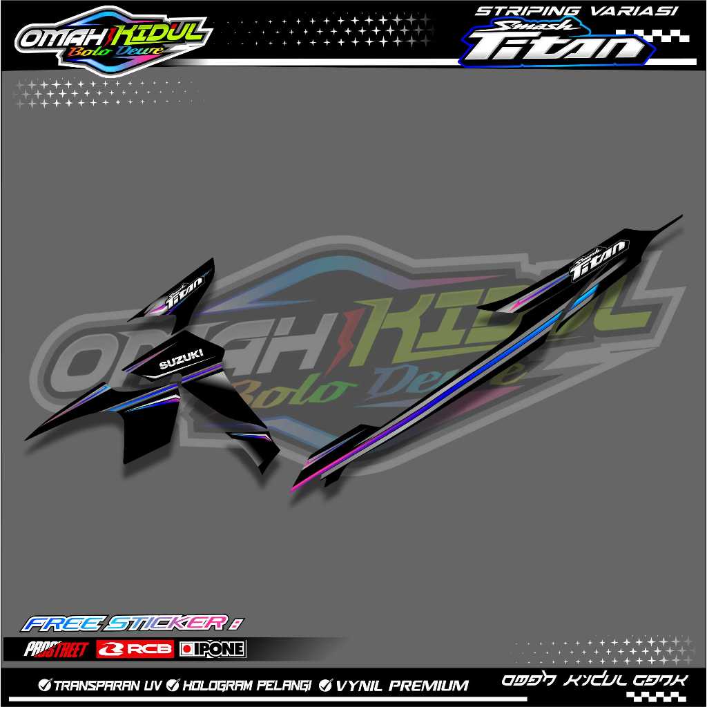 STRIPING VARIASI MOTOR SMASH TITAN / STICKER LIST VARIASI SUZUKI SMASH TITAN