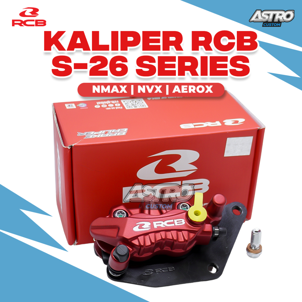 Kaliper RCB Nmax 155 OLD New Aerox 155 R15 V3 Brake Caliper Rem Depan S-26 Series 2 Piston Universal
