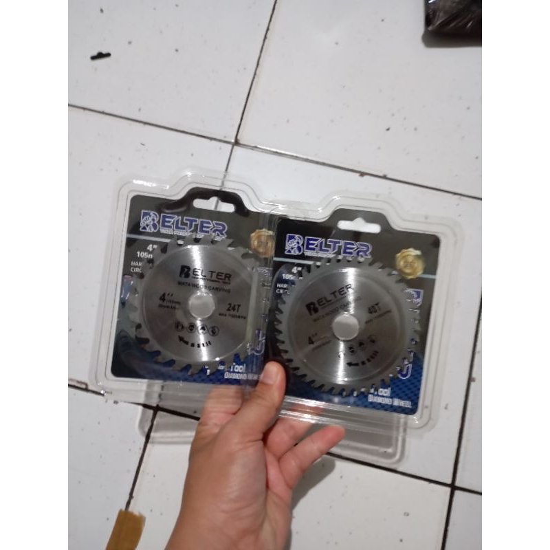 Mata gergaji gerinda bulat potong belah kayu dapat 2pcs