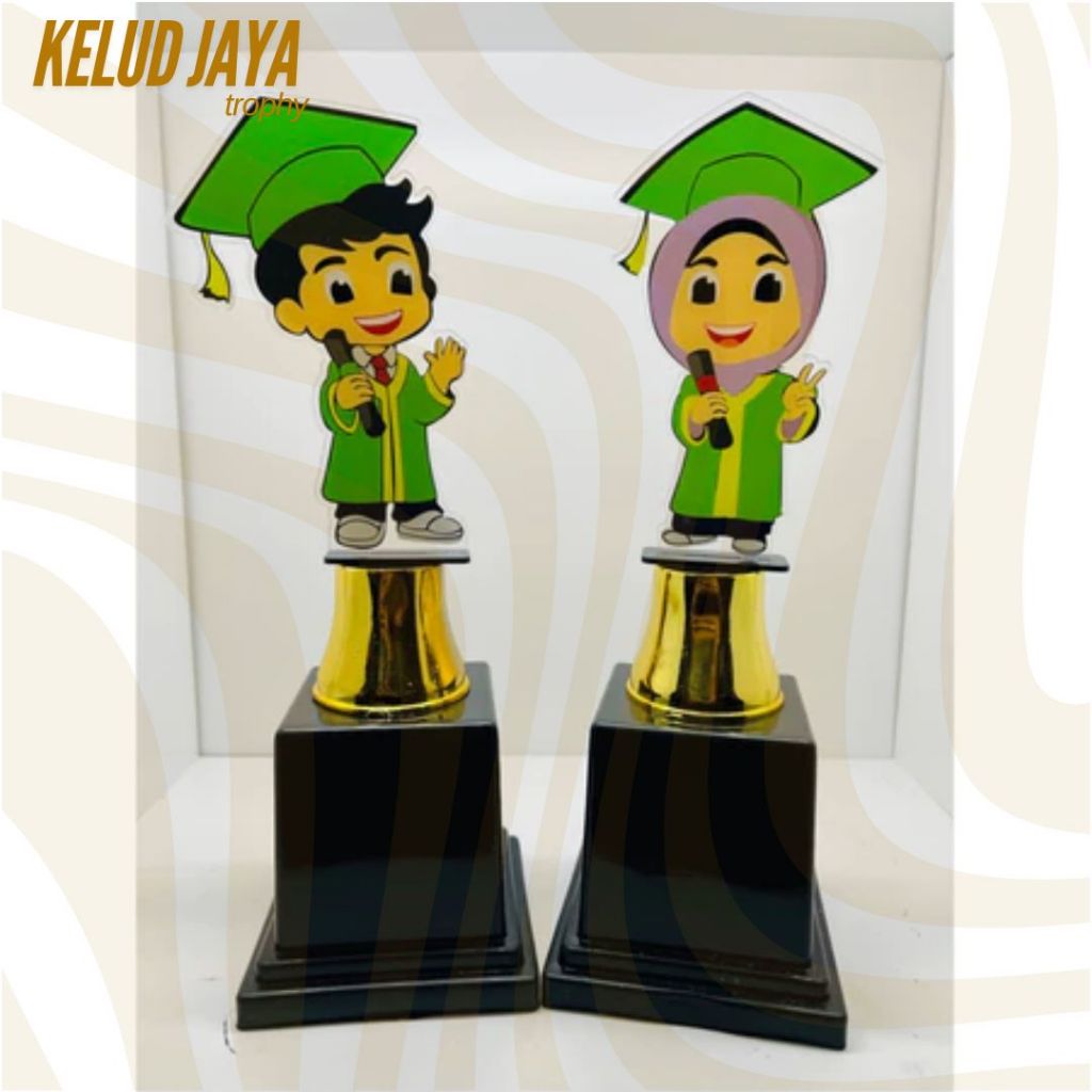 Plakat Wisuda Anak TK Akrilik Custom Tinggi 29 cm Piala Wisuda Anak custom