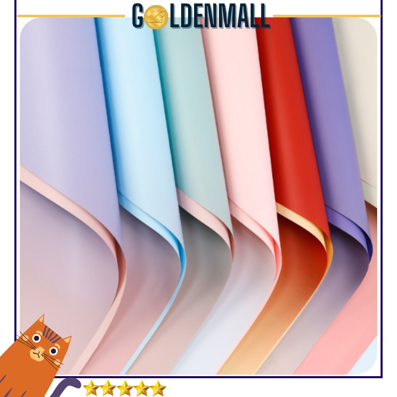 

20 LEMBAR Kertas Buket Gradient Pembungkus Bunga Cellophane Rainbow 6174
