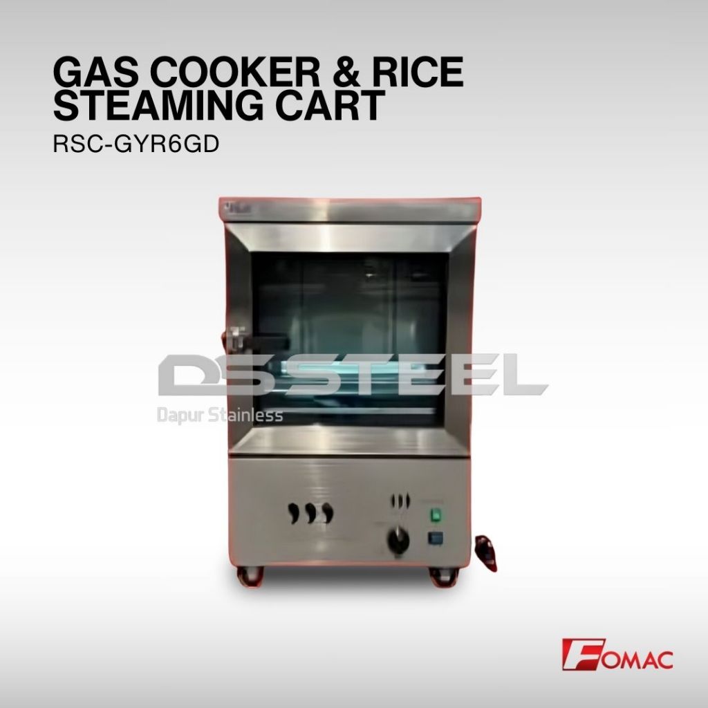Fomac Rice Steaming Cart RSC-GYR6GD ( 6 Susun ) / Mesin Pemasak Nasi / Rice Cooker Fomac RSC GYR6GD
