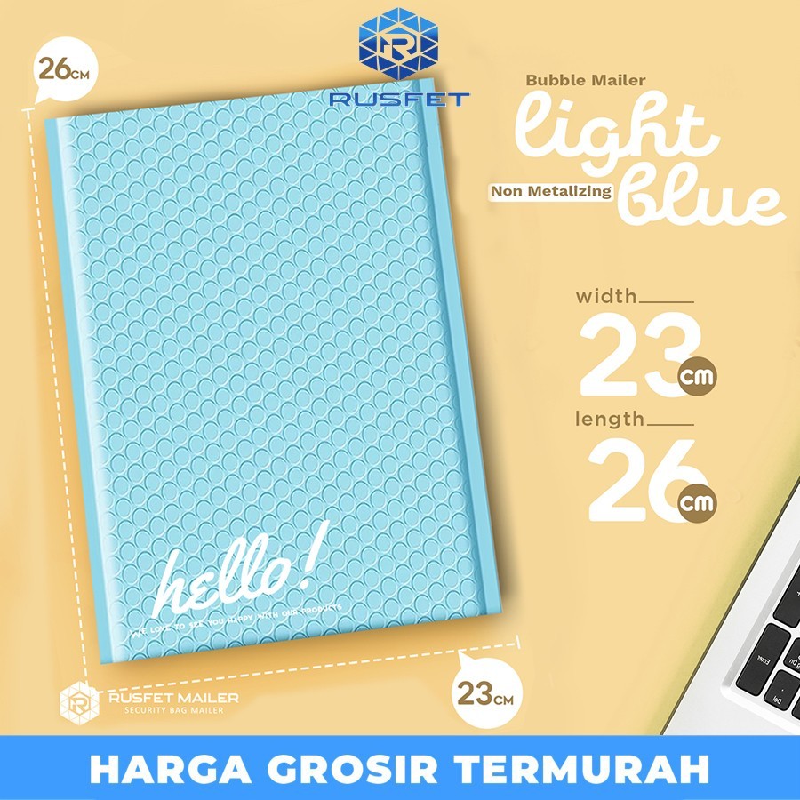 

AMPLOP BUBBLE MAILER SKY BLUE PREMIUM 23x26cm TERMURAH SATUAN