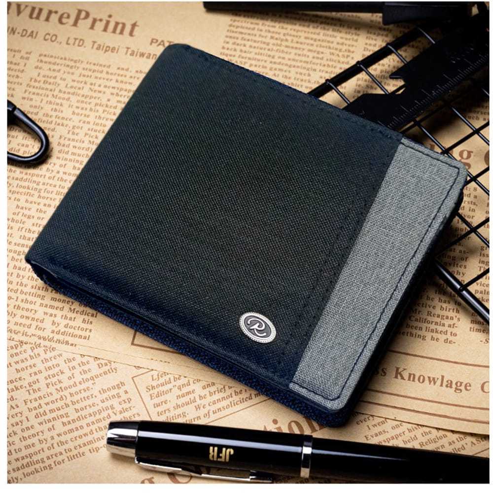 fahsion pria. Dompet pendek pria material kanvas dompet kartu dan uang