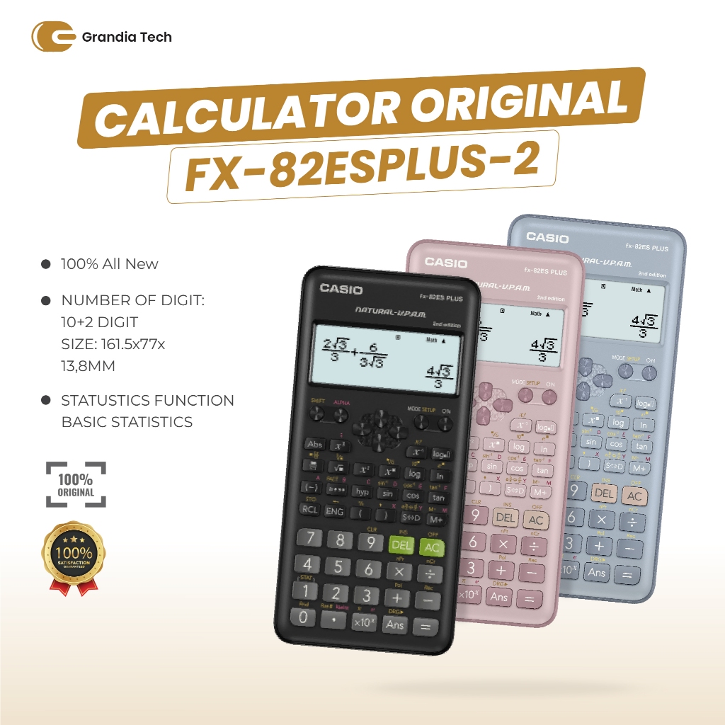 

Kalkulator CASIO FX 82 ES PLUS - FX-82ES Plus Calculator Scientific Sekolah