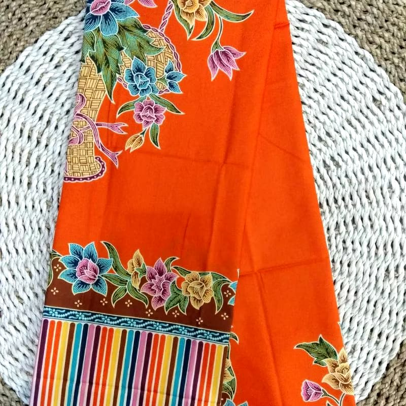 Kain Gendongan Cukin Corak / Slendang Bayi / Kain Batik bunga Mawar