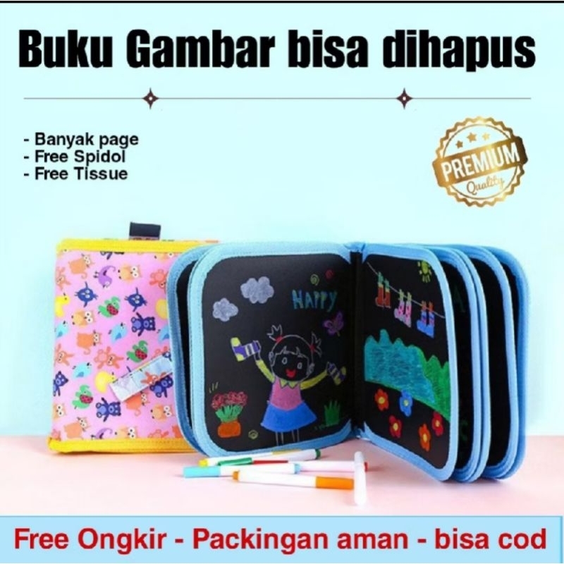 

Buku Gambar Portable/ Buku Gambar Ajaib Anak Bisa Dihapus