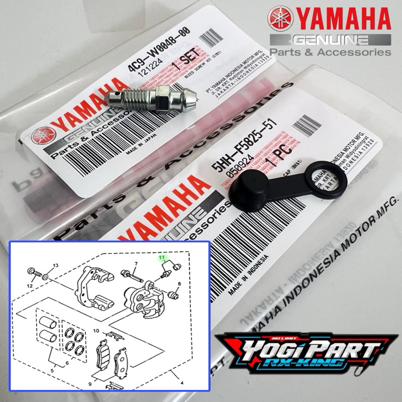 BAUT NEPEL SETELAN ANGIN KALIPER REM DEPAN RX KING RXK RXS RXZ F1ZR MIO FINO NOUVO NMAX SCORPIO VIXI