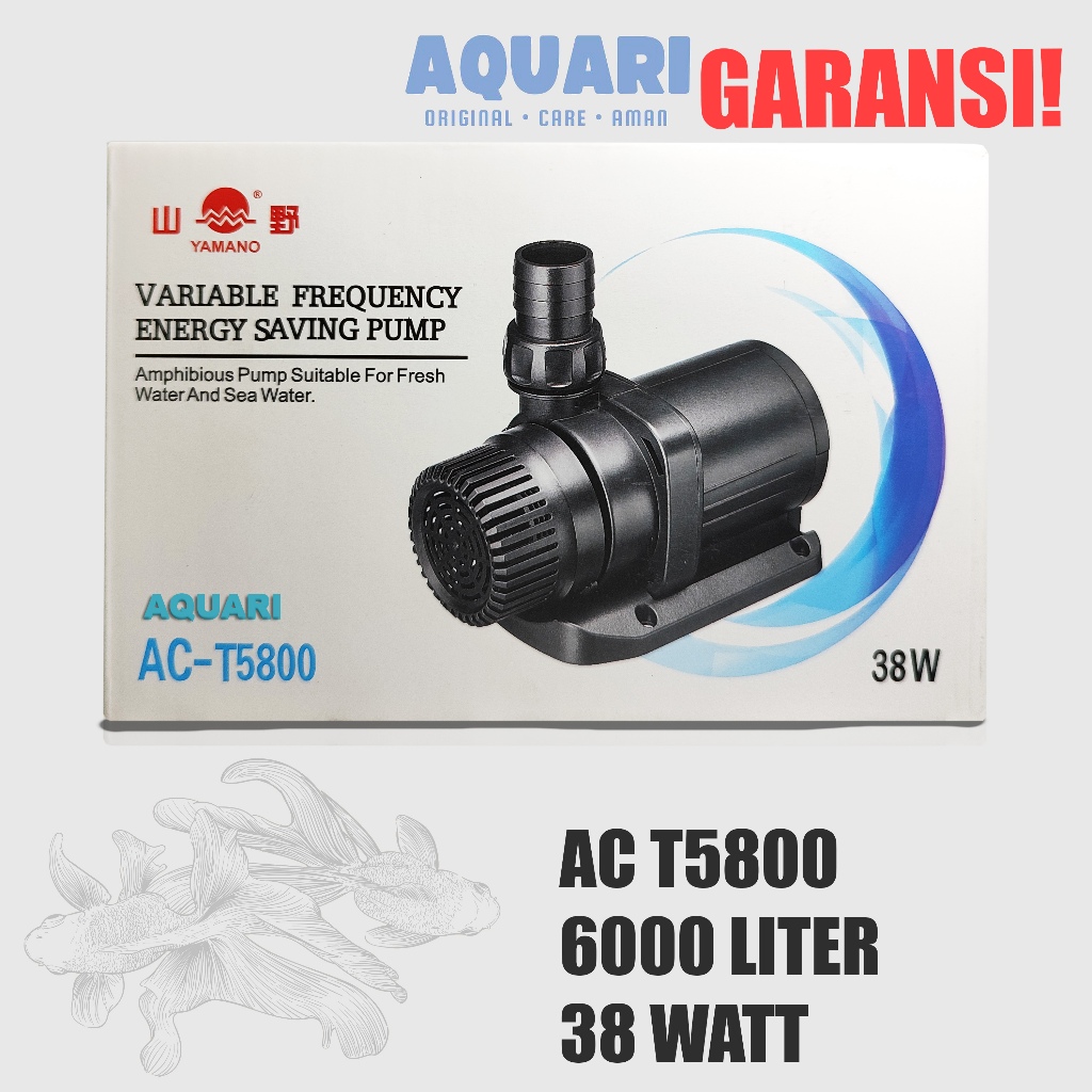 [ORI] Mesin Kolam Yamano ACT 5800 - ACT 3800 Pompa Air Kolam Low Watt - Water Pump Aquarium