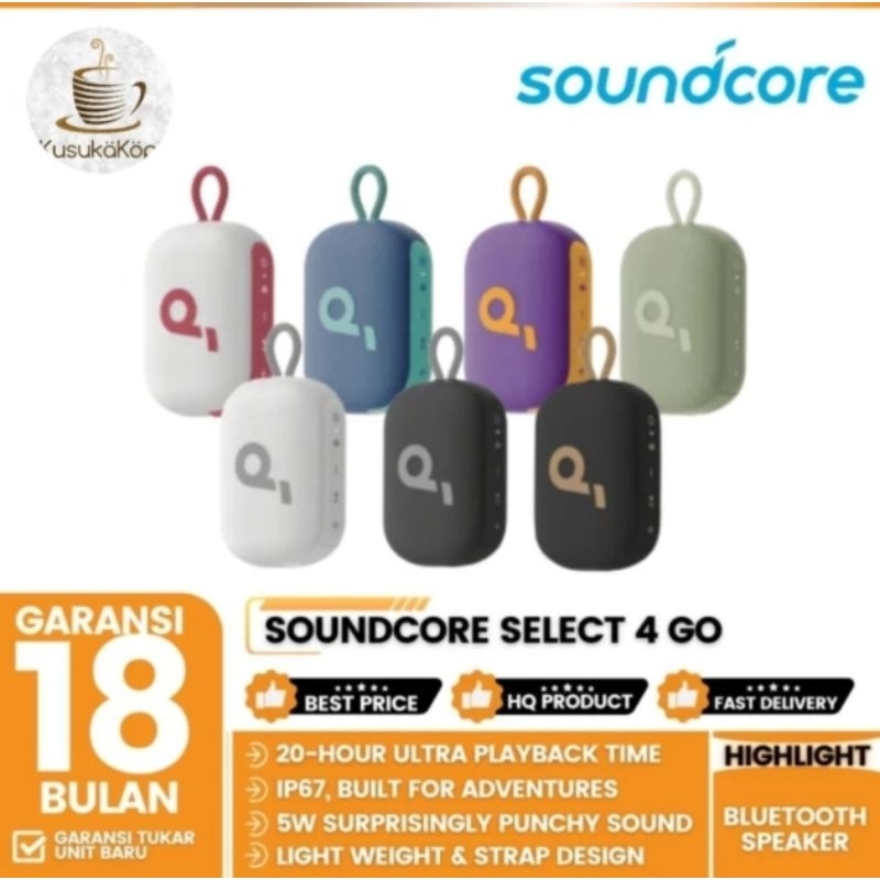 ANKER SOUNDCORE Select 4 GO Bluetooth Speaker Portable | Garansi Resmi ANKER INDONESIA