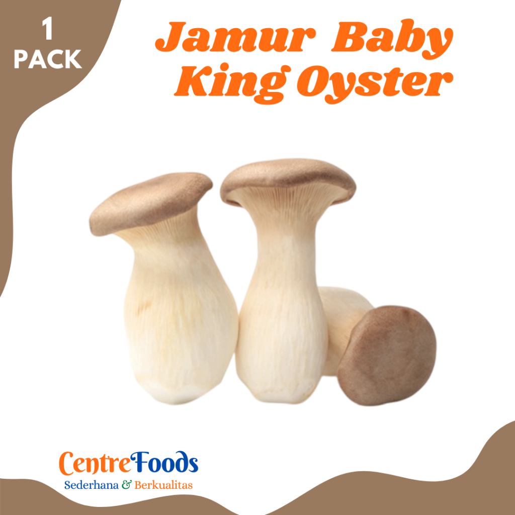 

JAMUR KING OYSTER Baby - Jamur King Oyster Mini Import Fresh | 200gr [ Harga Per PACK ]