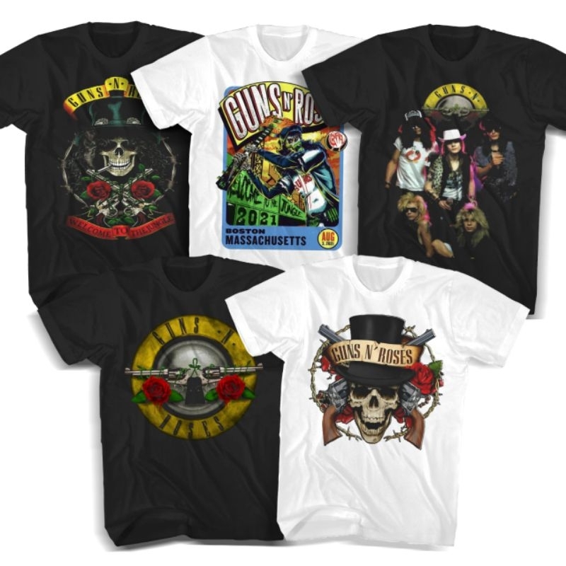 Kaos Band Guns N Roses Boston Pria Wanita