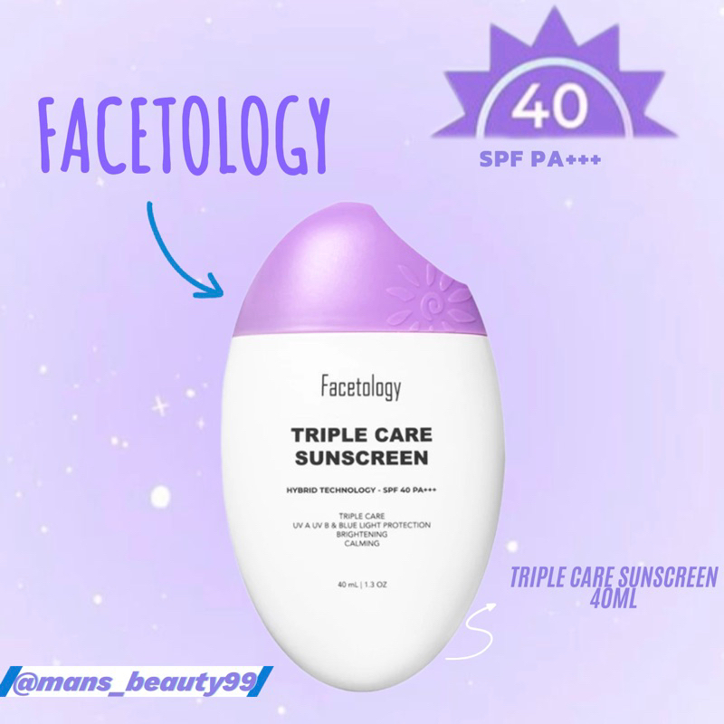 [COD ORI] Facetology Triple Care Sunscreen SPF 40 PA+++