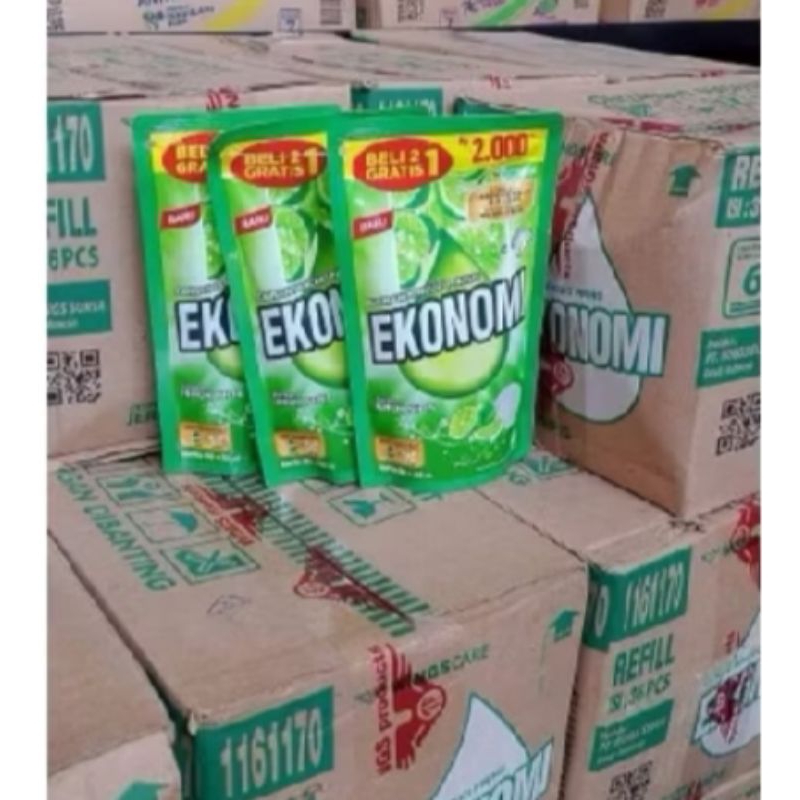 ekonomi sabun pencuci piring cair,1 dus isi 36 pcs