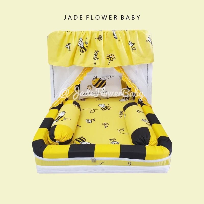 Kasur bayi kelambu Lebah Madu portable ranjang bayi custom