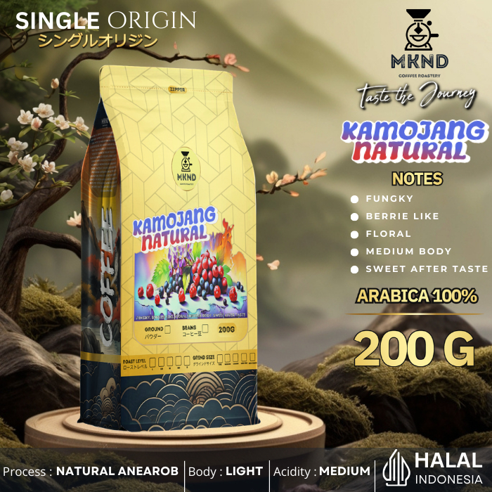 

MKND COFFE ROASTERY - Arabika Kamojang Natural Specialty 200gr | Biji Kopi | Manuwal Brew | Medium Roast