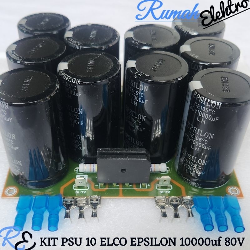 KIT PSU 10 ELCO EPSILON 10000uf 80V LENGKAP BERKUALITAS