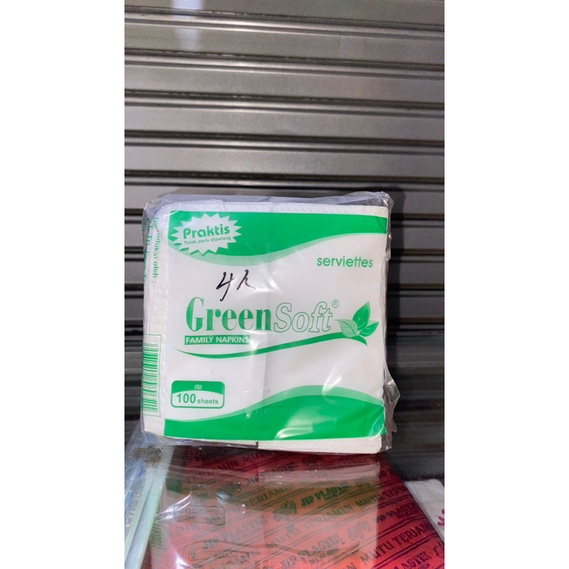 Green Soft Tissue Piring Tissue Makanan