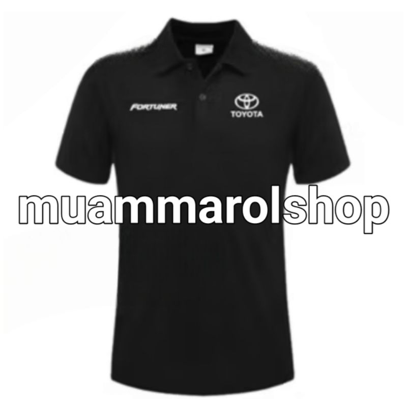 kaos polo Toyota fortuner bordir bahan katun