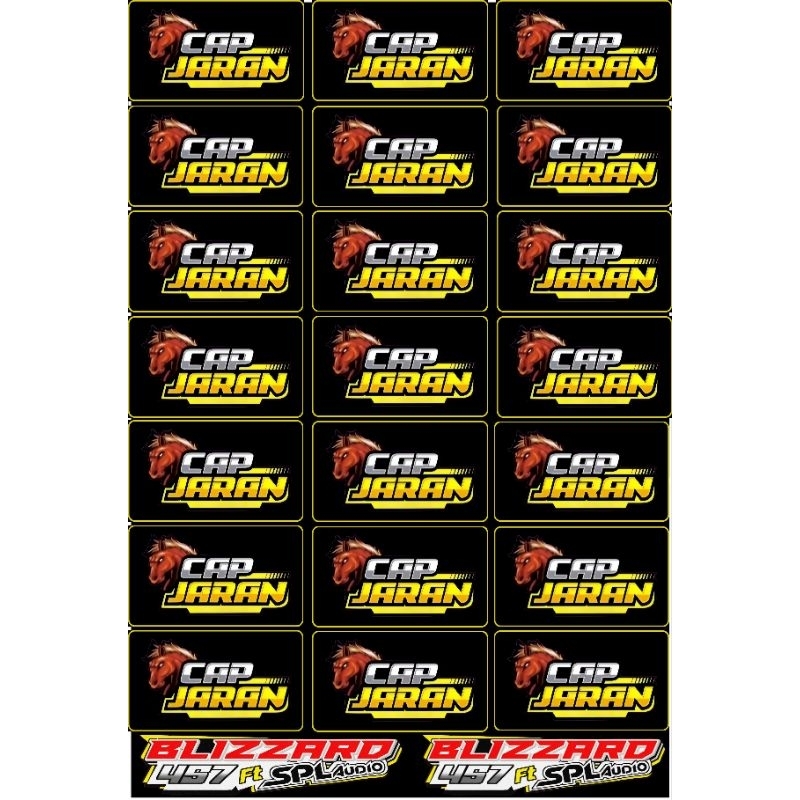 

STIKER CAP JARAN AUDIO ISI 21 PCS BAHAN ANTI AIR(VYNIL) 1 LEMBAR UKURAN 30X45