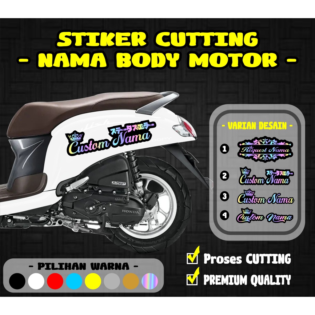 STIKER || CUTTING STICKER CUSTOM NAMA UNTUK BODY MOTOR || STIKER CUSTOM NAMA BODY MOTOR VIRAL