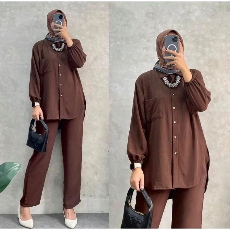 Setelan Crinkle Airflow Premium