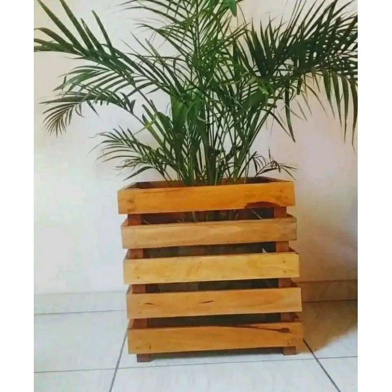 pot bunga kayu/vas bunga kayu/pot kayu/pot tanaman hias kayu