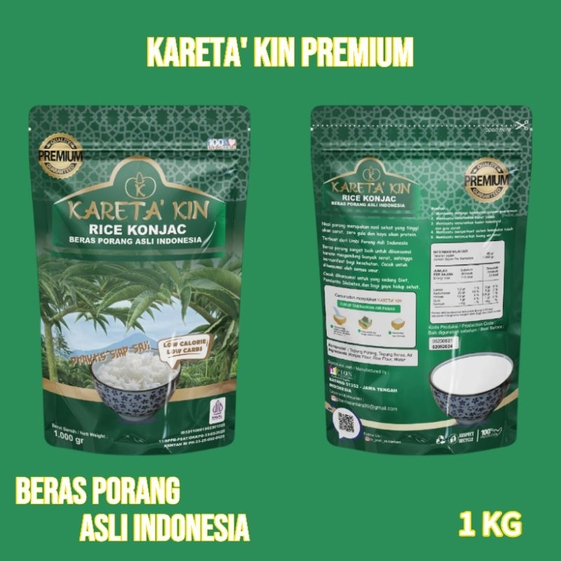 

Beras Porang Karetakin Premium 1 kg - Shirataki Fukumi Konjac Rice