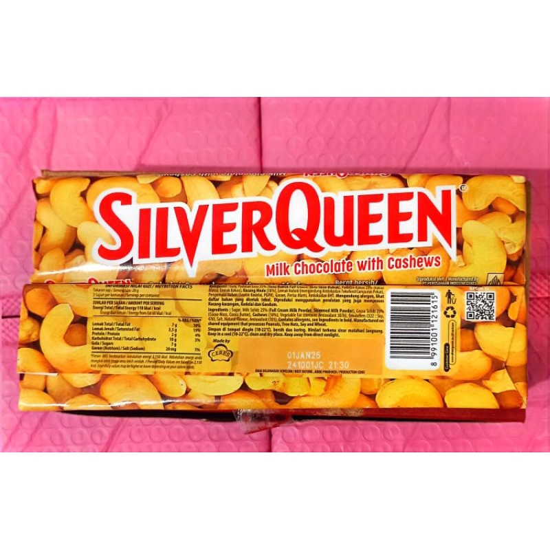 

Silverqueen Chocolate Cashew 55g EXP Januari 2026