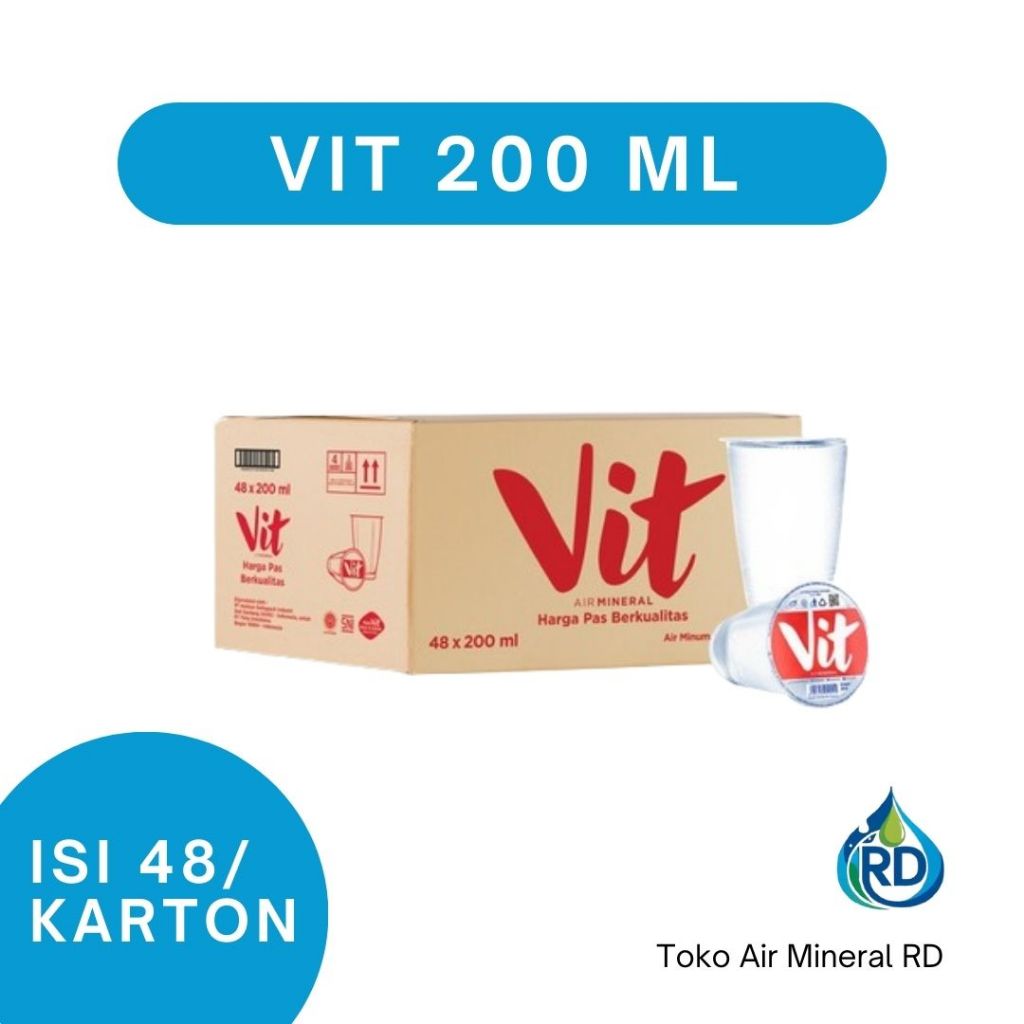 

Air Minum Mineral Cup Vit 200 ML 1 Dus Isi 48