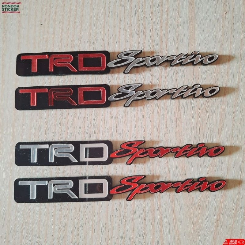 Emblem timbul akrilik tulisan TRD Sportivo sepasang