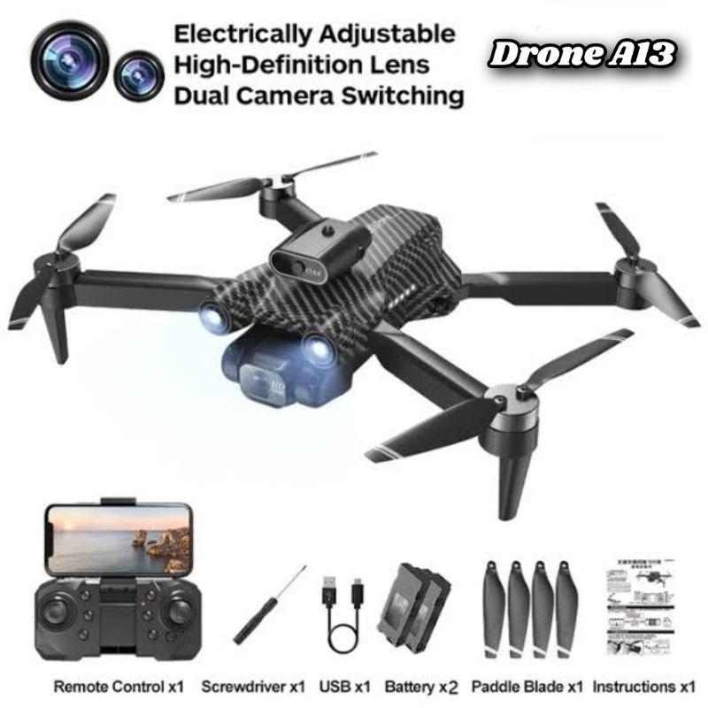 Drone A13 Brushless Motor Kamera 4K Wifi Fpv OAS ESC