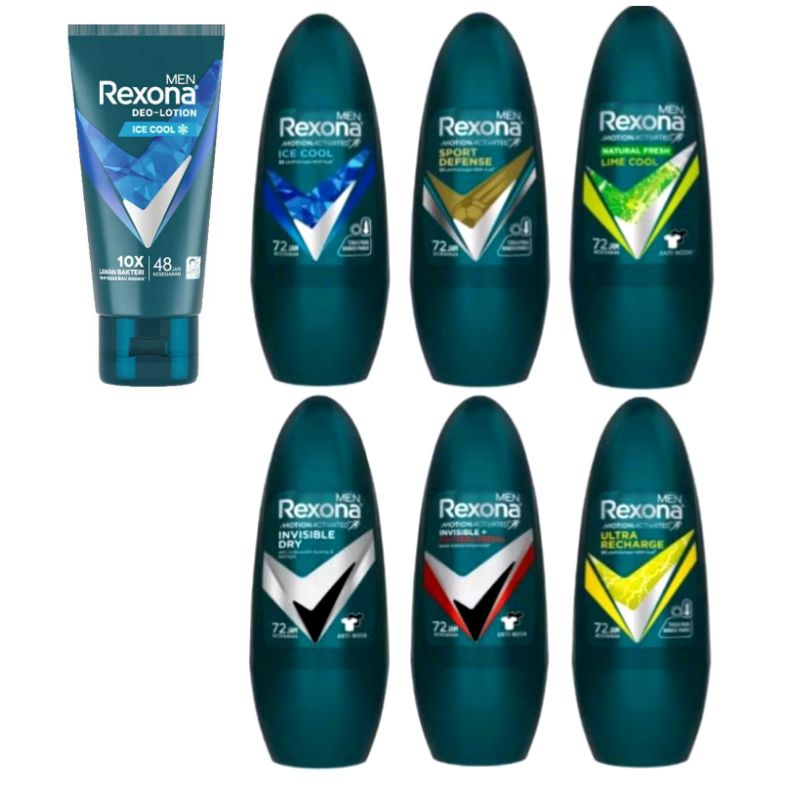Rexona Men Roll On pria V8 Sport defence Lime ice Cool Anti bacterial Invisible dry ultra recharge v