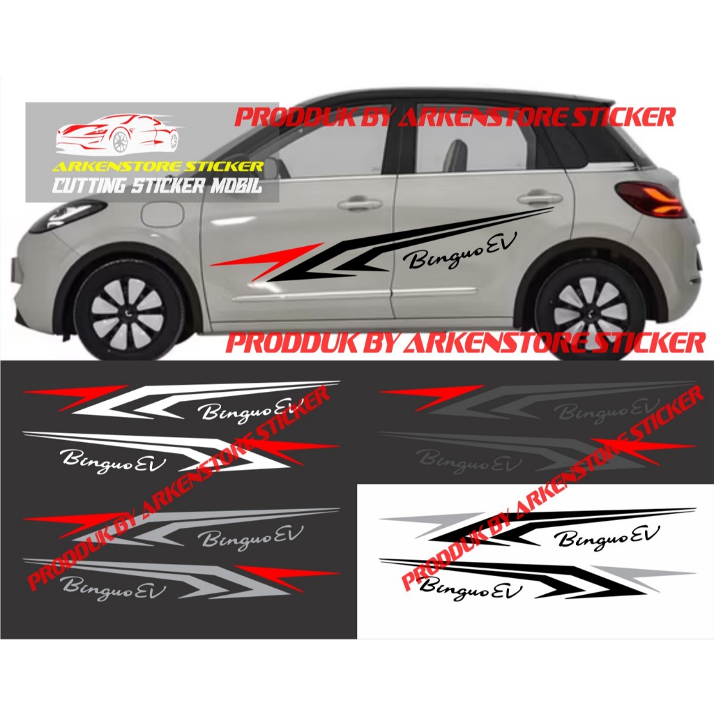 Sticker wuling binguo ev stiker cutting sticker mobil binguo ev