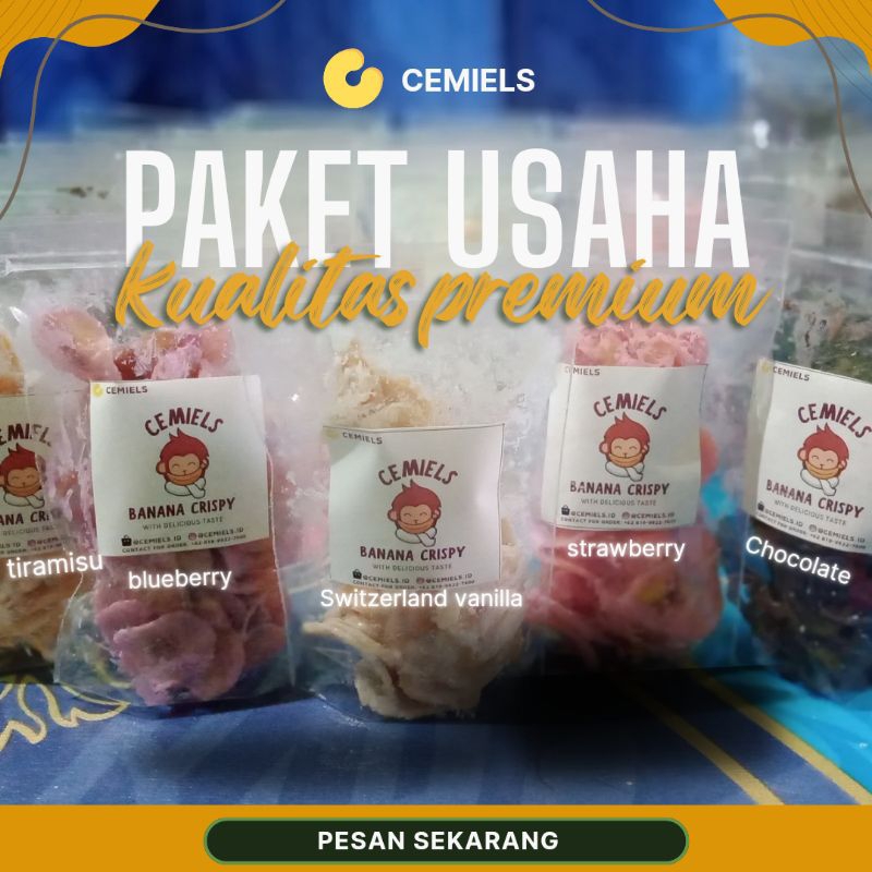 

CEMIELS paket usaha keripik pisang lumer 30gr isi 23 bks