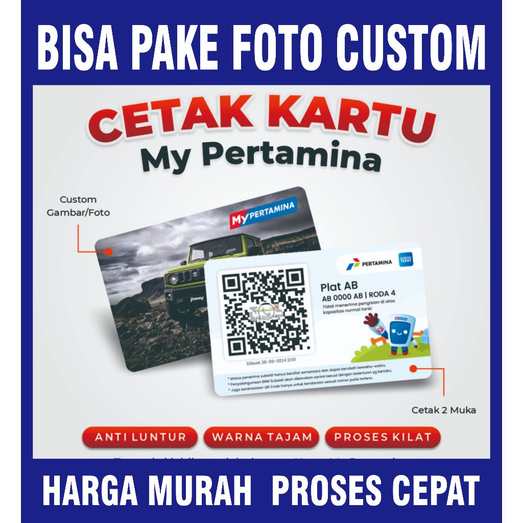

Custom Cetak ID Card PVC Premium Kartu Member Kartu Anggota Kartu Pelajar Kartu Barcode Pertamina