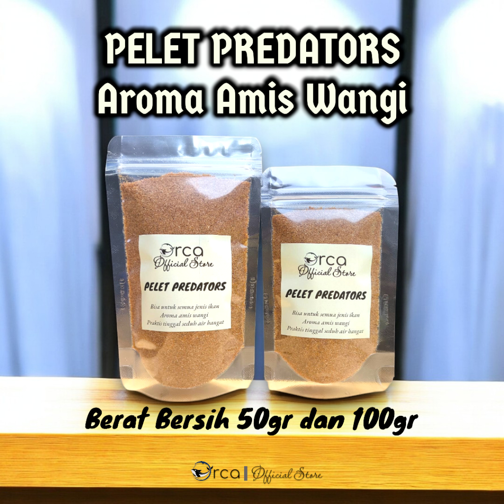 Orca Pelet Predators Umpan Pancing Semua Jenis Ikan Kemasan 50gr dan 100gr