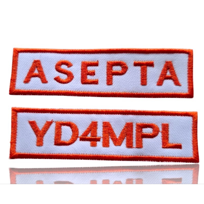 bordir Lebel nama orari. nama orari bordir