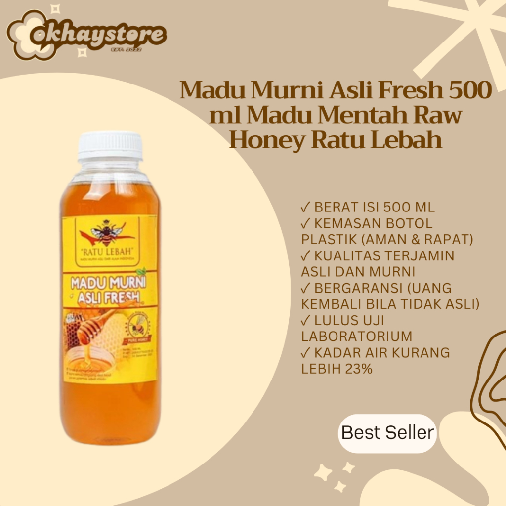 

Madu Murni Asli Fresh 500 ml Madu Mentah Raw Honey Ratu Lebah