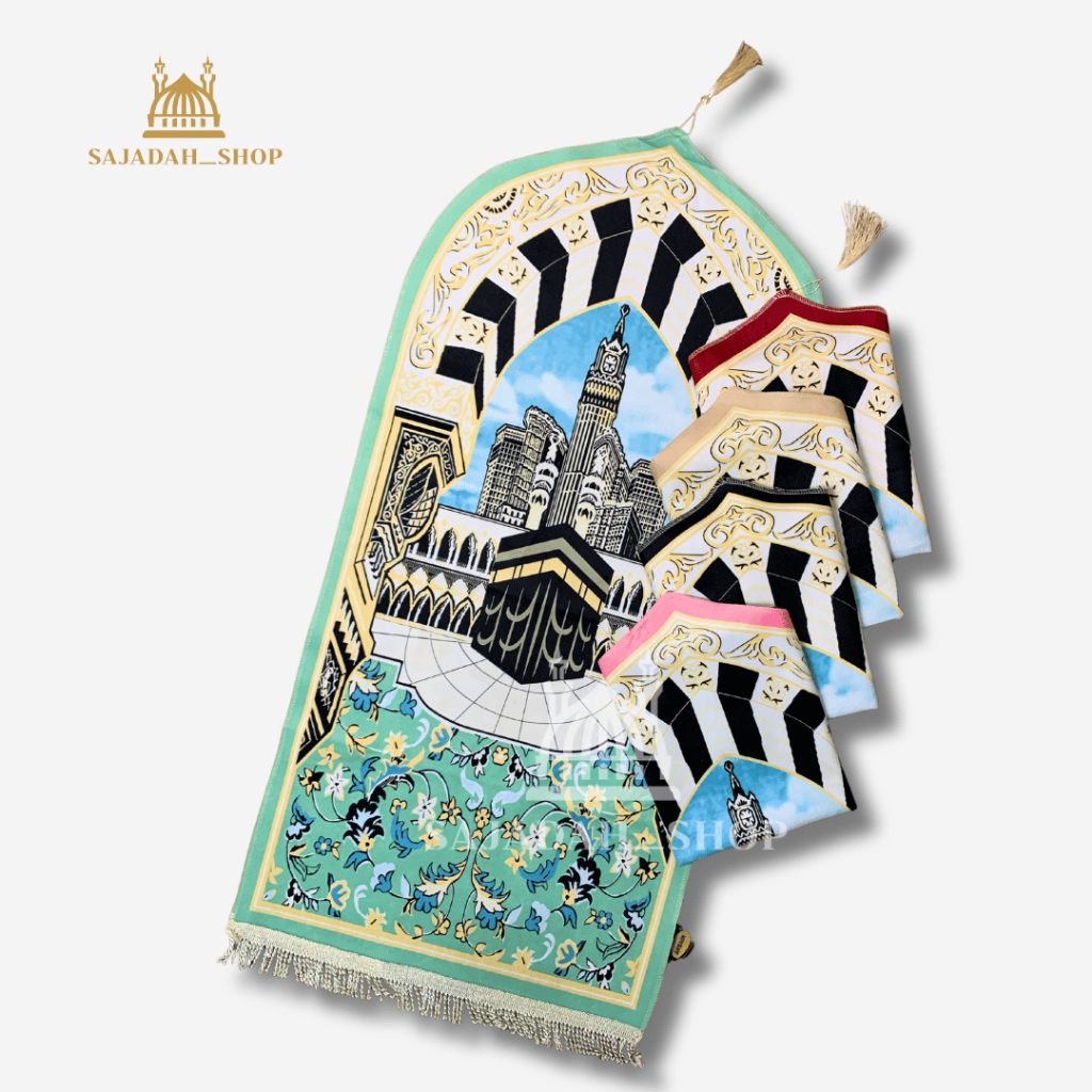 RB Sajadah Quba Suede Rumbai Motif Kabah AST
